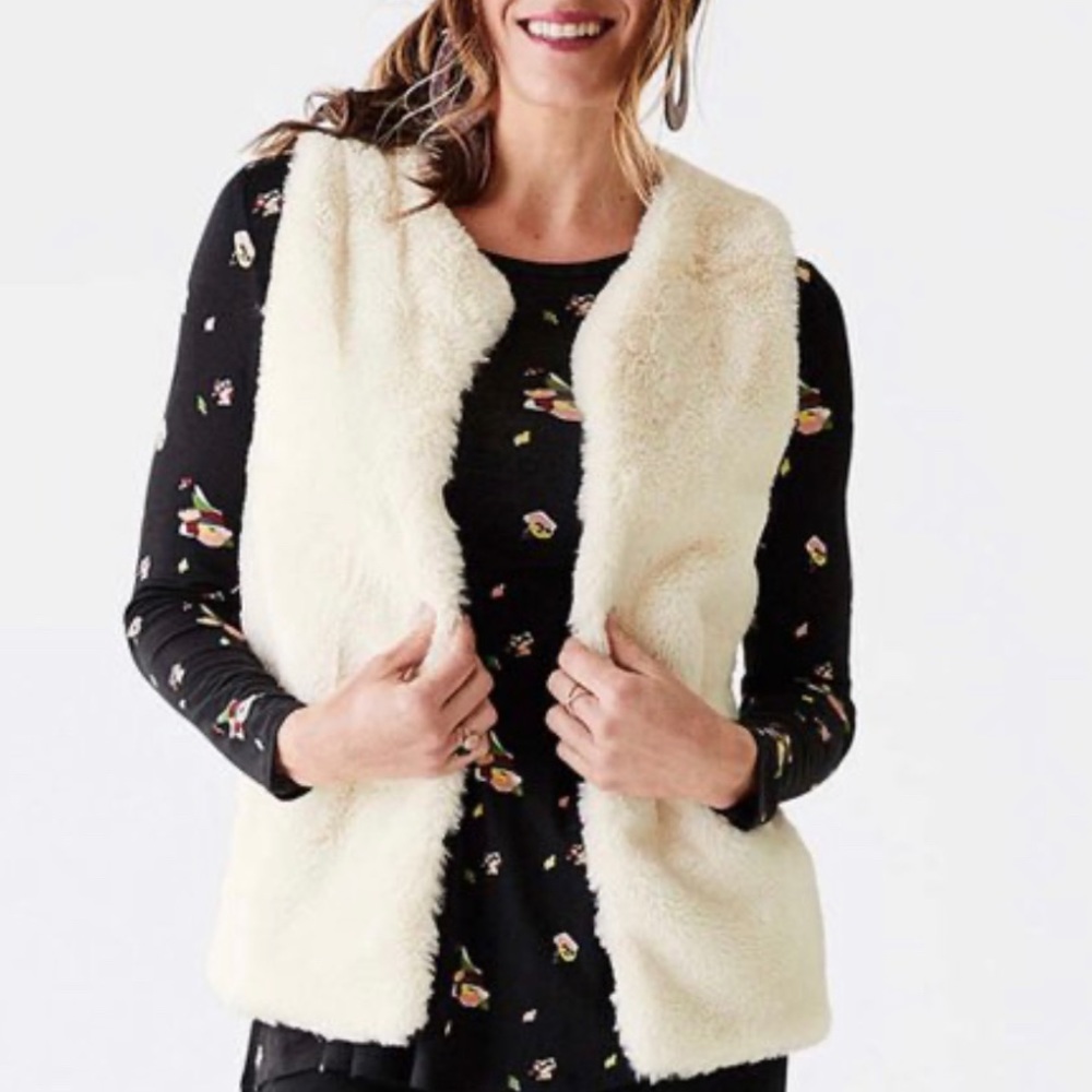 Matilda Jane Snowy Way faux fur reversible vest